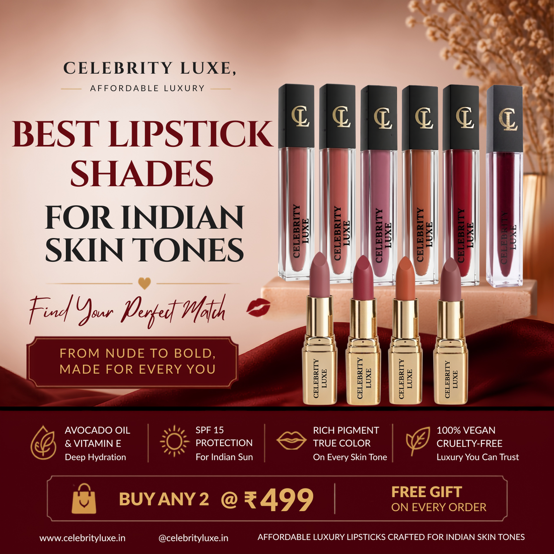 Best Lipstick Shades for Indian Skin Tones