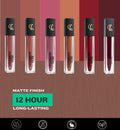 Celebrity Luxe Matte Lipstick - Pack of 6 | Long Lasting, Smudge & Transfer Proof | Enriched with Cocoa Butter, Avocado Oil & Vitamin E | SPF 15 | Lightweight | 5g