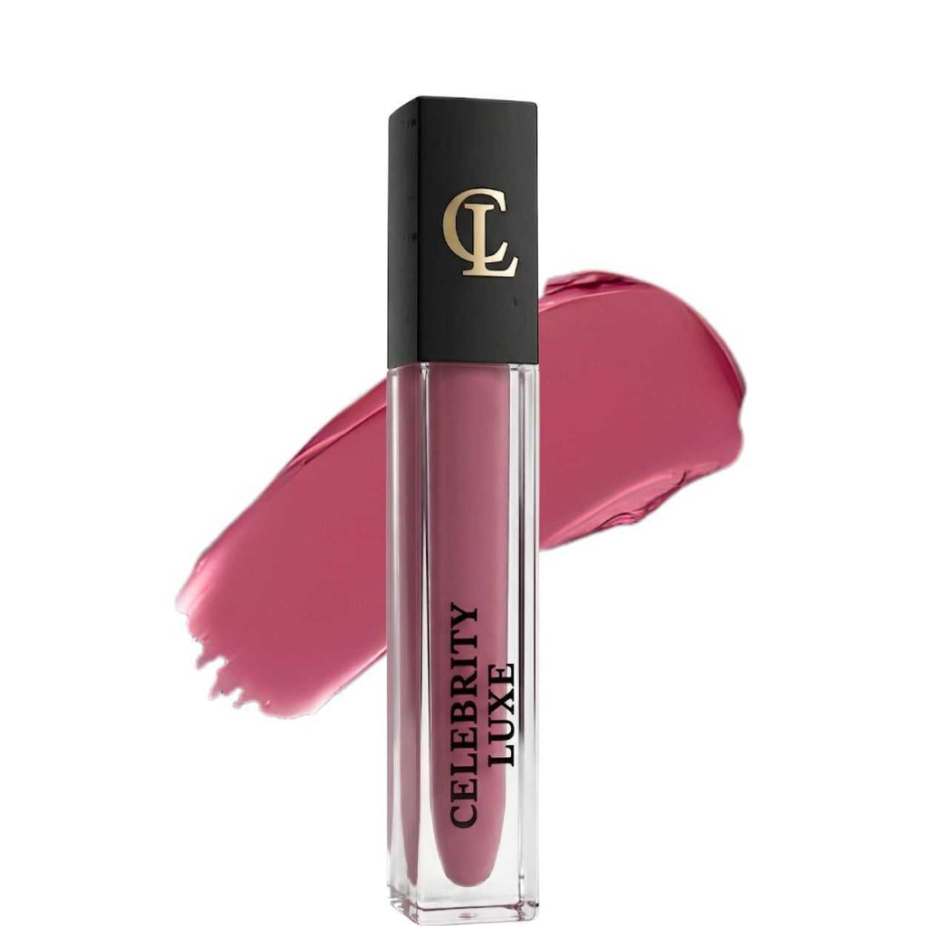 Celebrity Luxe Matte Lipstick - Paparazzi Pink  | Long Lasting, Smudge & Transfer Proof | Enriched with Cocoa Butter, Avocado Oil & Vitamin E | SPF 15 | Lightweight | 5g