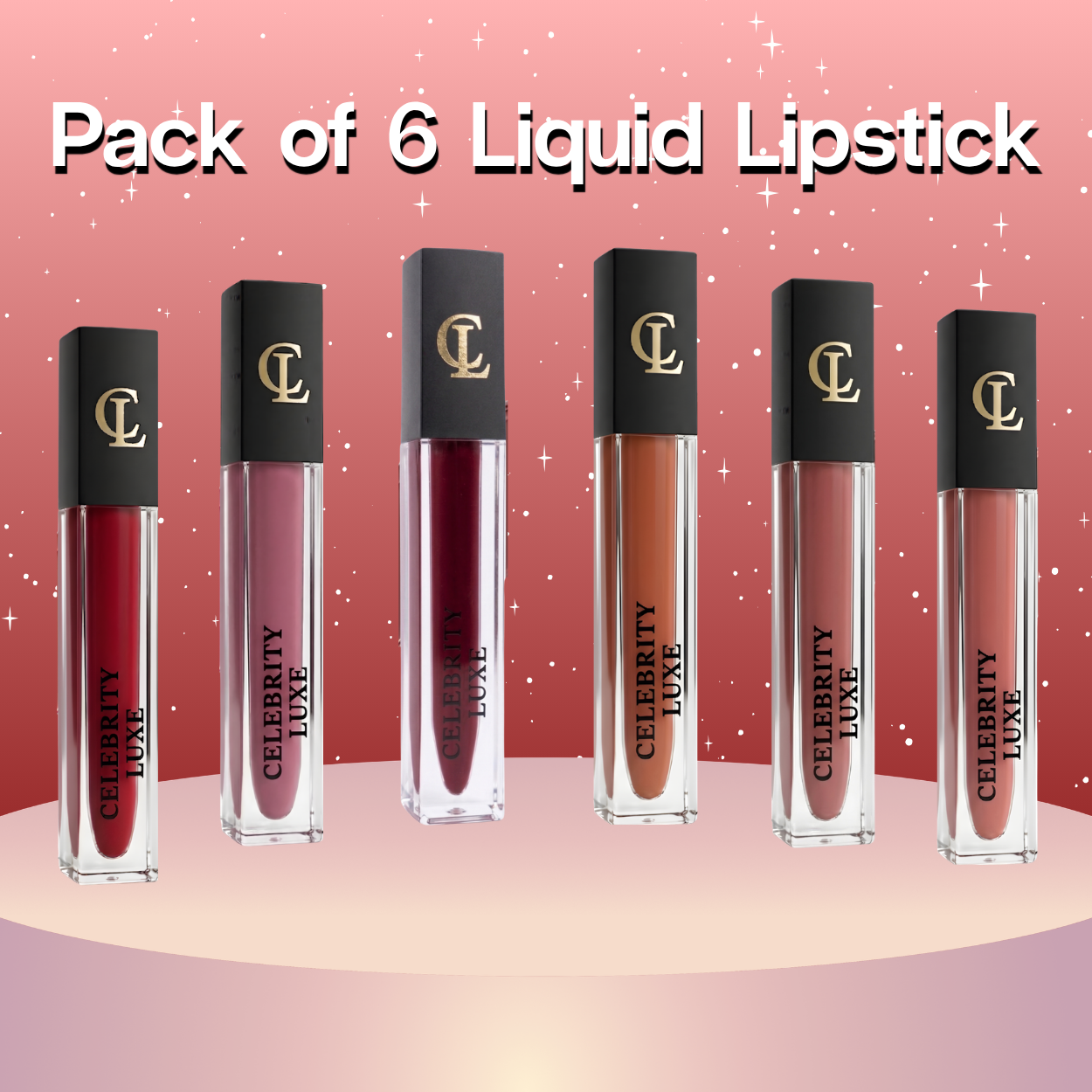 Pack of 6 Liquid Lipsticks